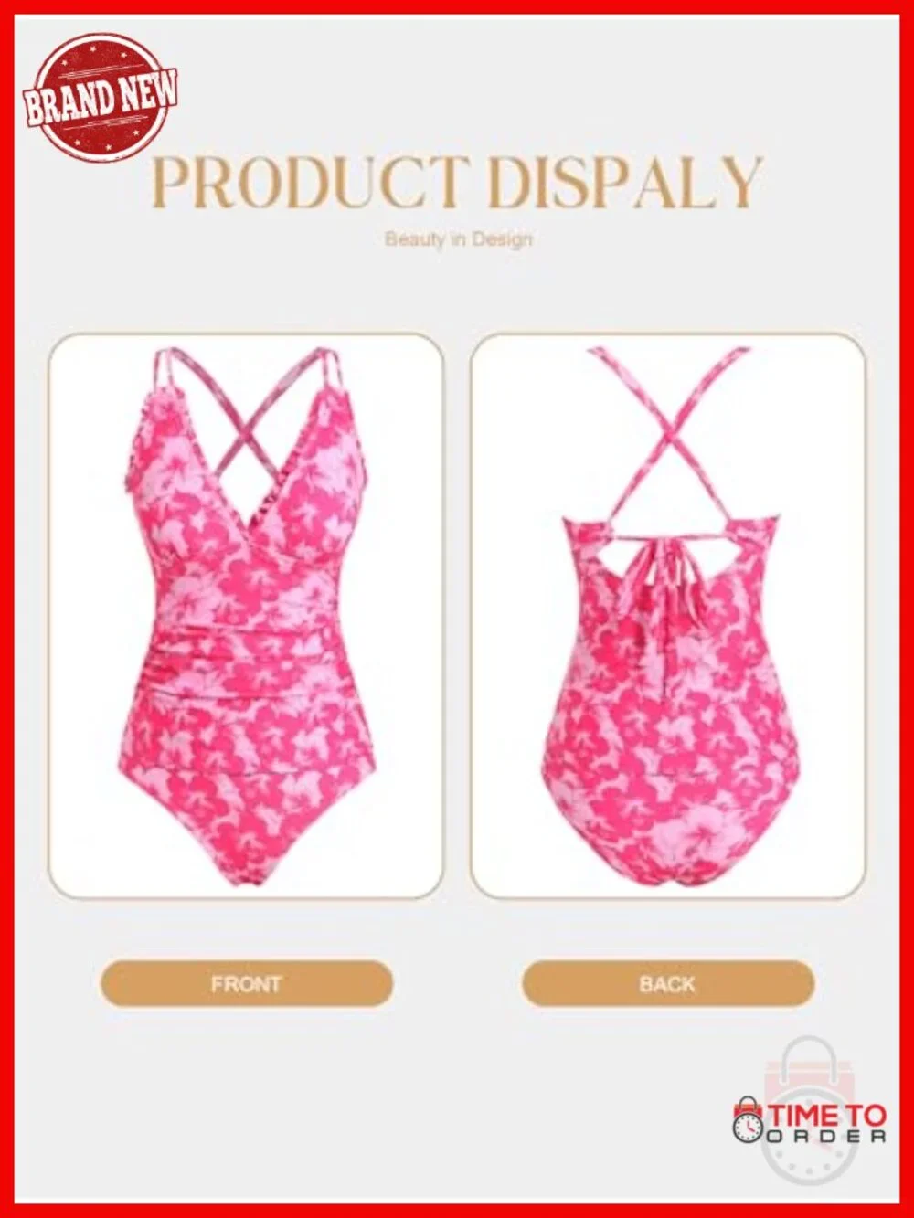 Womens Tankini Swimsuit 2 Piece Smocked Tie Back Ruched Modest Bathing Suit